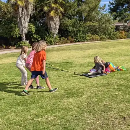 Family and friends moving, playing and training outdoors — I0512