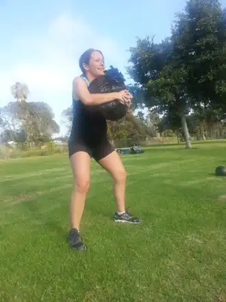 The early Pesky Blubber crew training in the park — M111